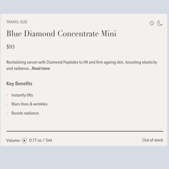 Omorovicza Blue Diamond Concentrate Mini Serum 5ml NEW Mini - Picture 2 of 3